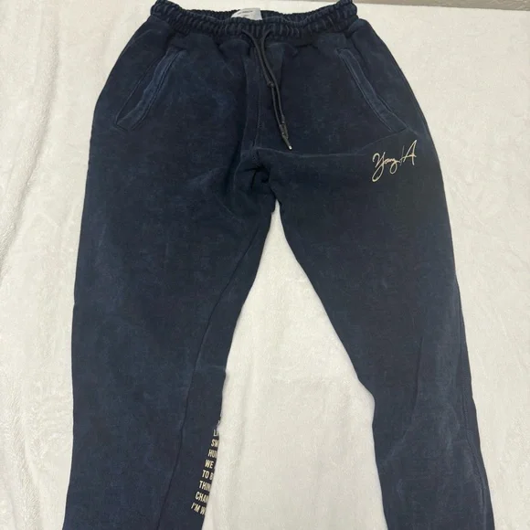 YoungLA Black/Blue tint Joggers - Picture 2 of 6